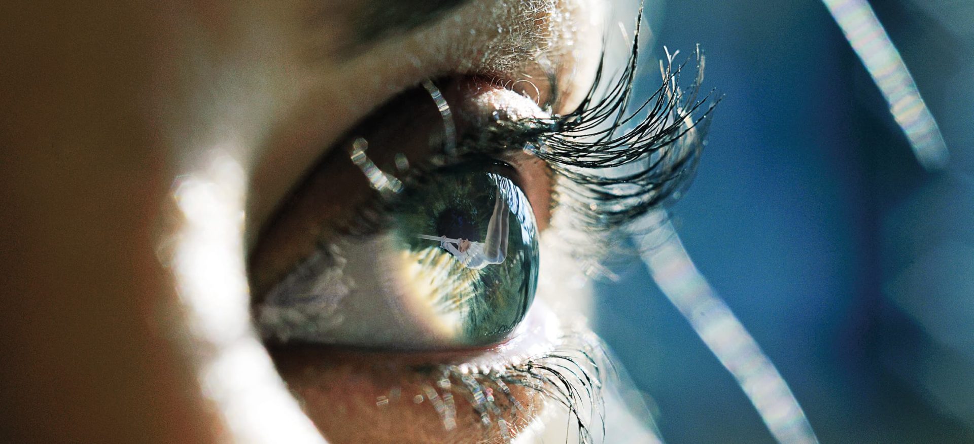 Eine Nahaufnahme eines Auges