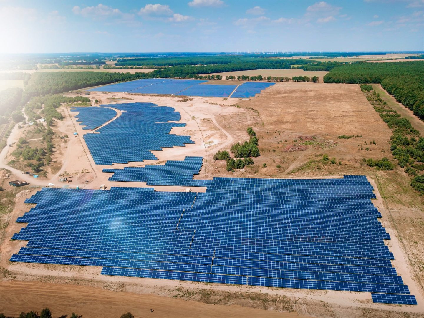 Luftbild Solarpark, Domsühl in Deutschland