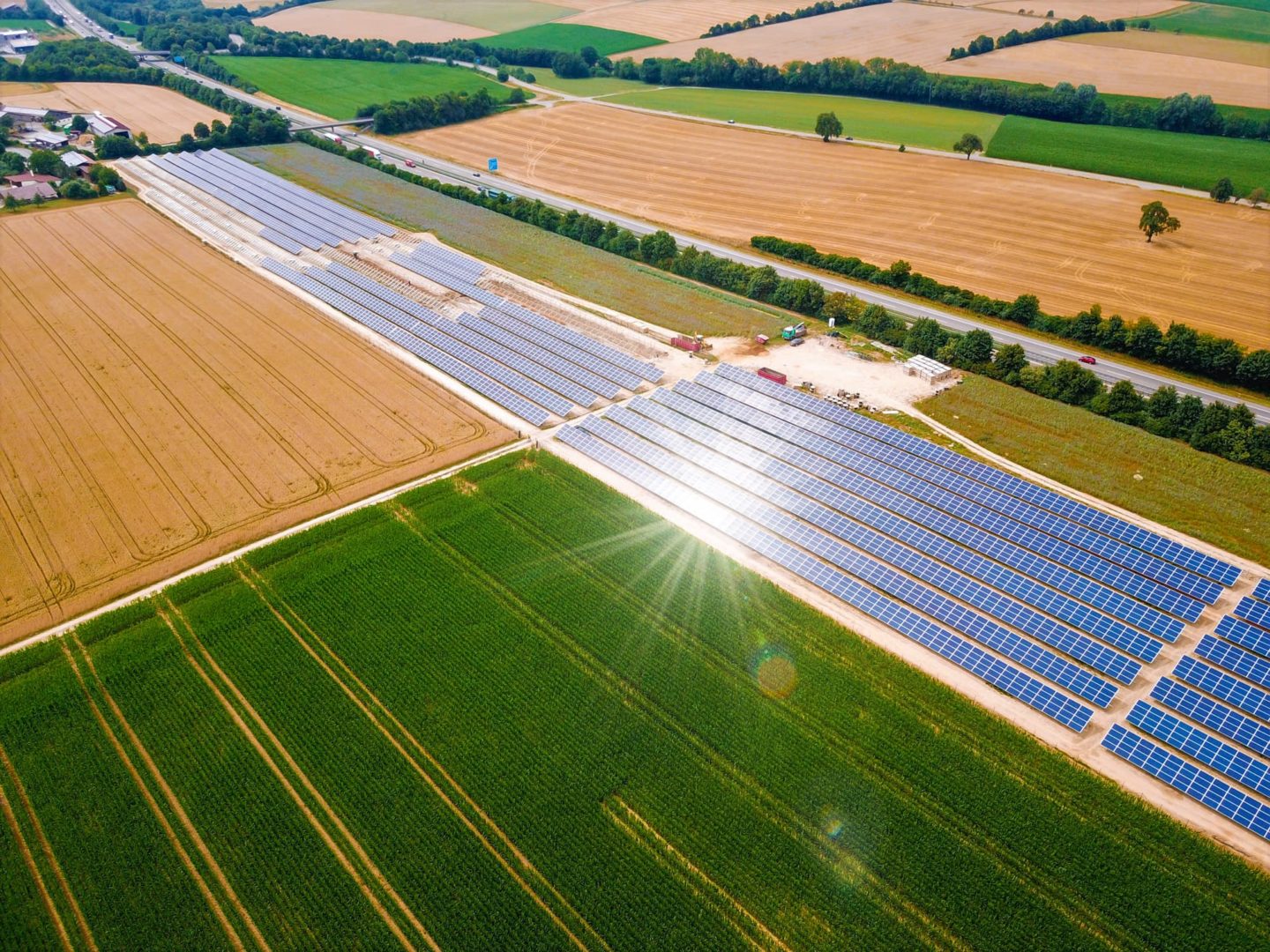 Luftbild Solarpark, Wolpertshausen, Deutschland