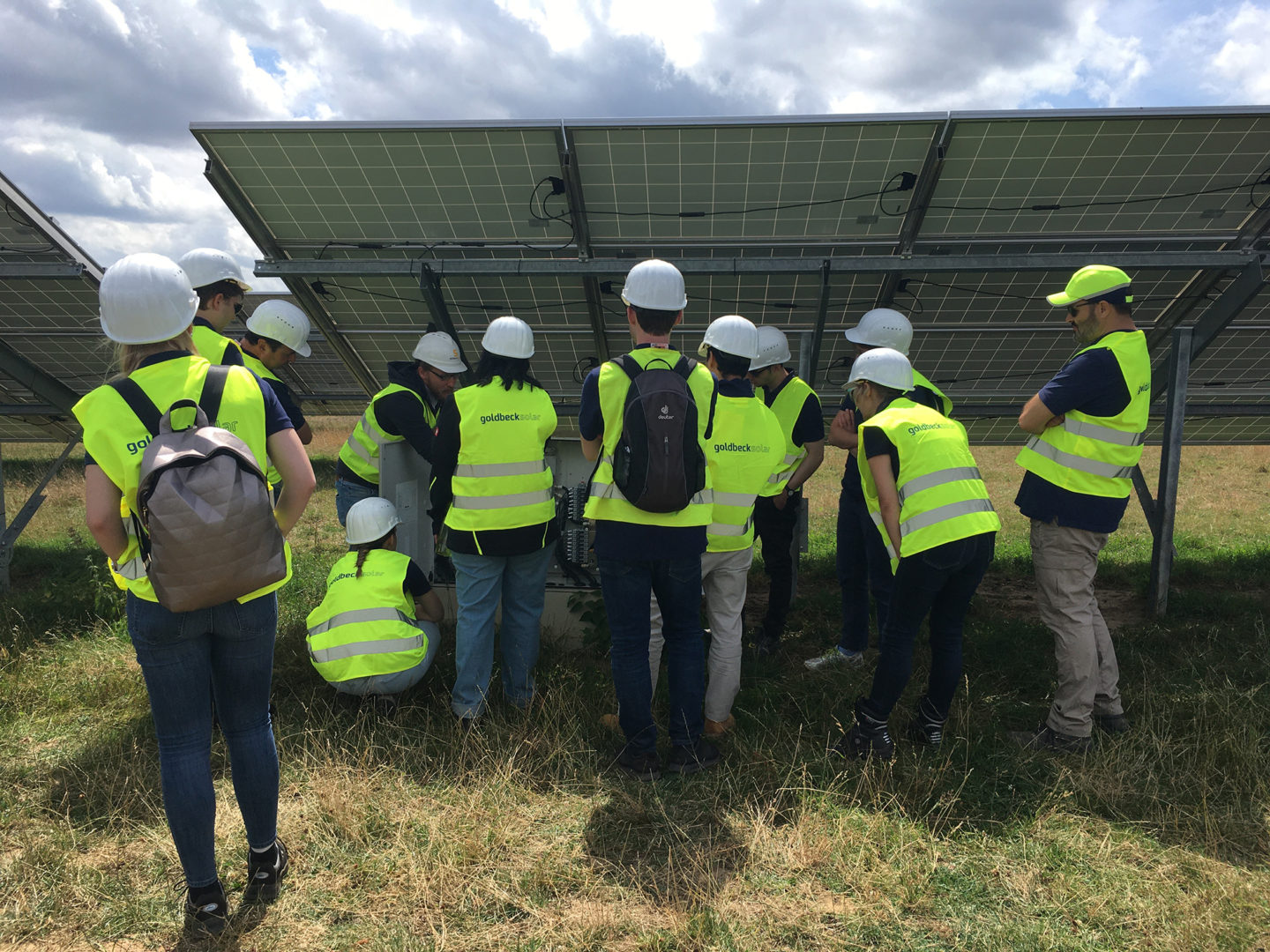 Employees on a trip to the Sunera solar project