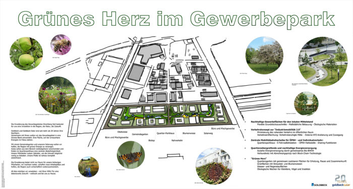 Illustration der möglichen Erweiterung des Gewerbegebiets Hirschberg Süd